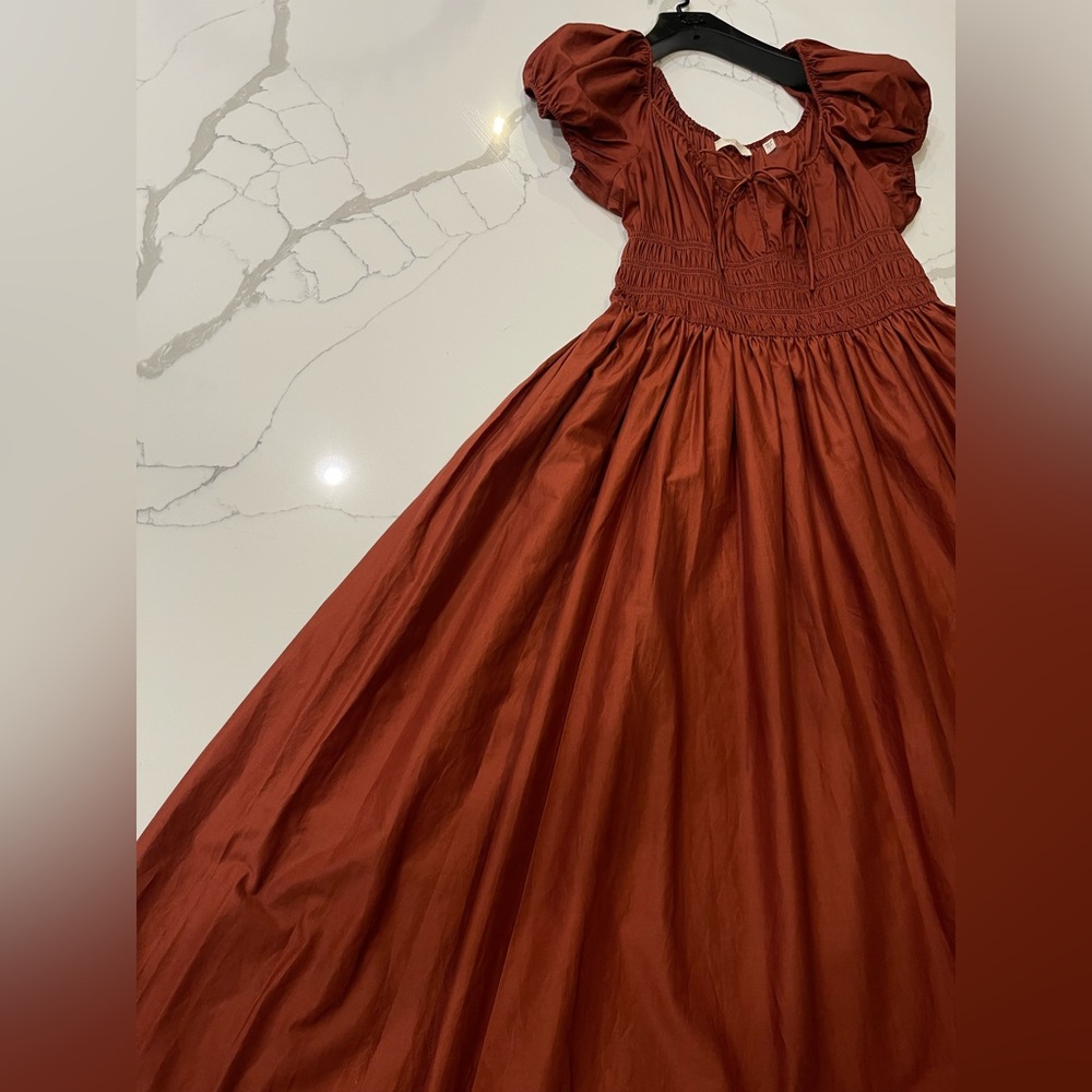 NEW DÔEN Quinn Dress In Amberwood Size Large - Picture 13 of 16